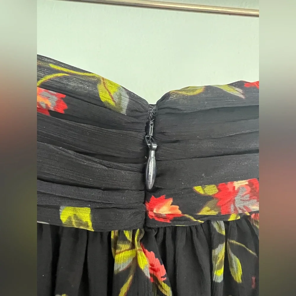 J Crew Floral Cottage Coquette Chiffon Maxi Skirt Size 2